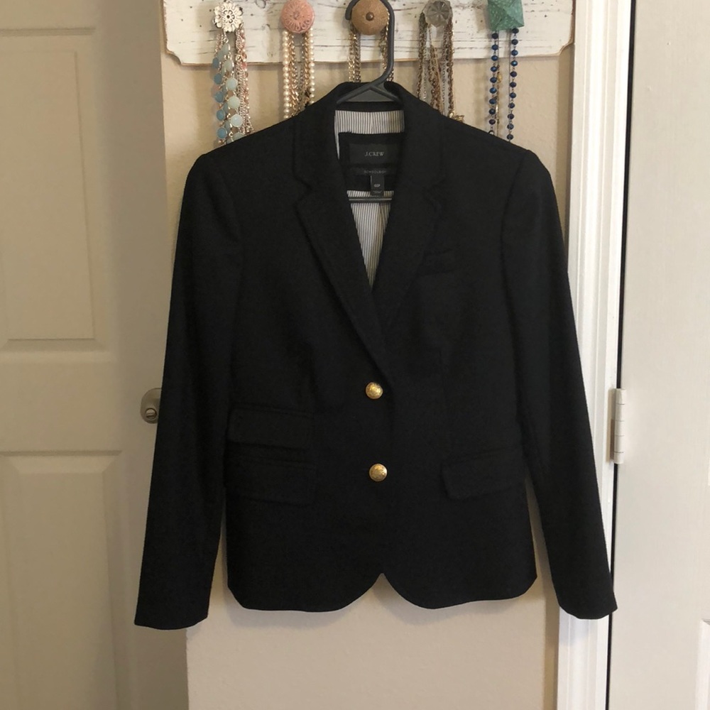 J. Crew Schoolboy Black Blazer 00P